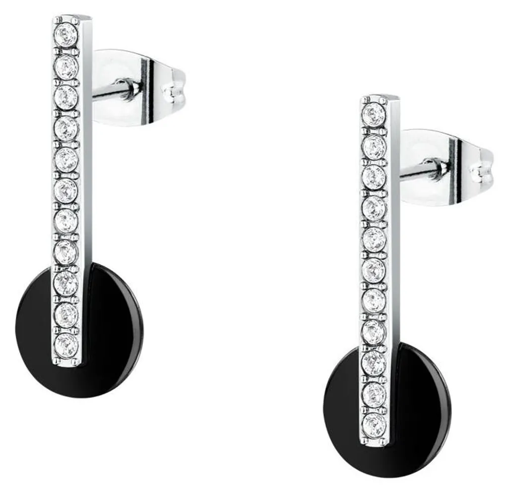 Puces d'oreilles en acier et cristaux ronds TJAYF13 bijoux de qualité