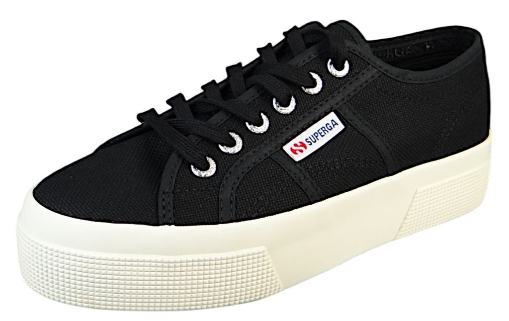 Superga 2740 Platform Black-F Avorio Größe EU 37