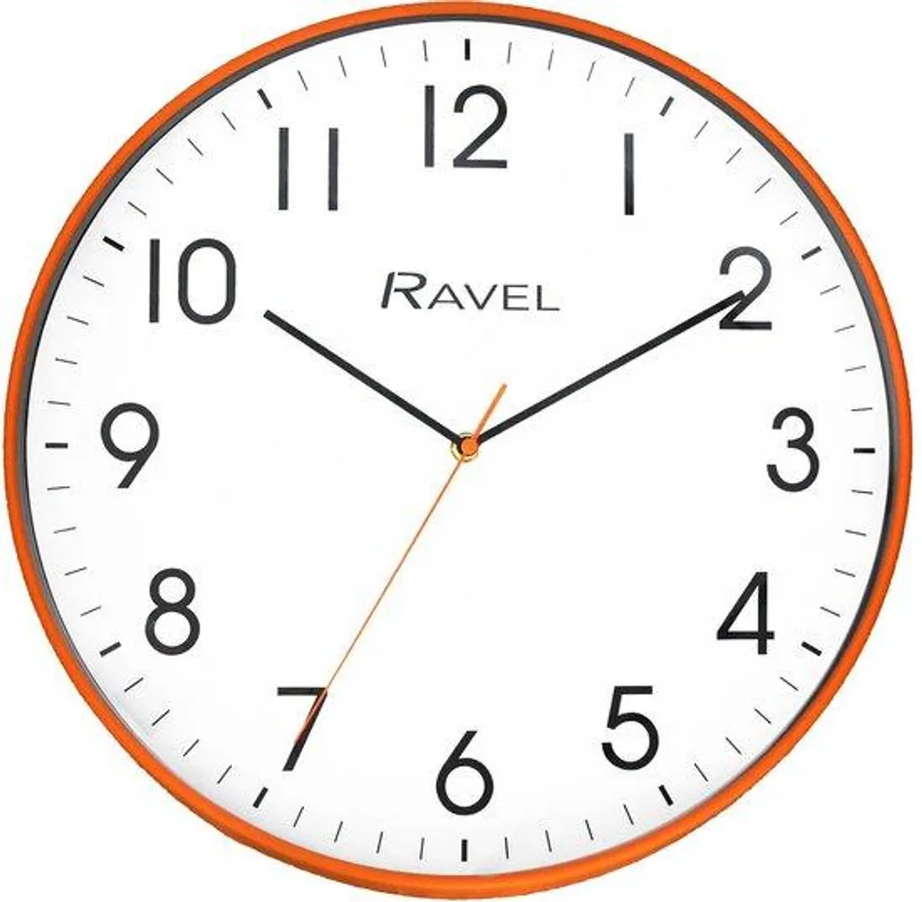 Horloge murale moderne orange 40 cm - Pendule à quartz silencieuse