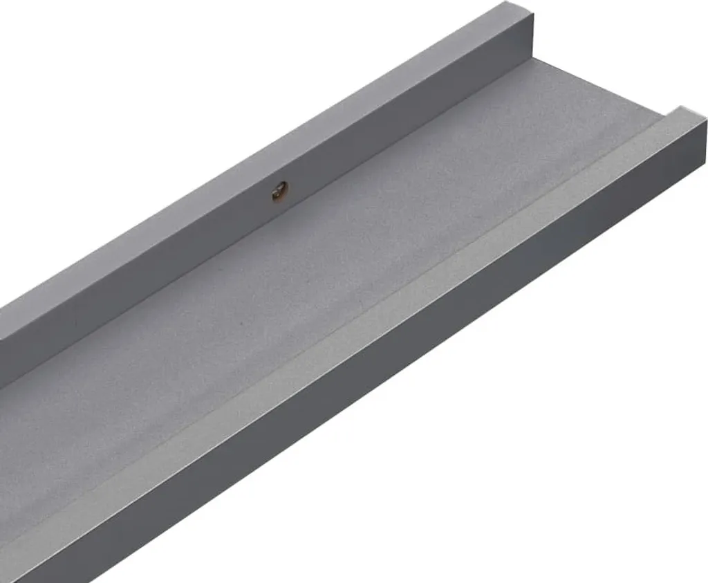 Set 2 Mensole 100x9x3 cm Grigio | Arredo Minimalista Contemporaneo - 8