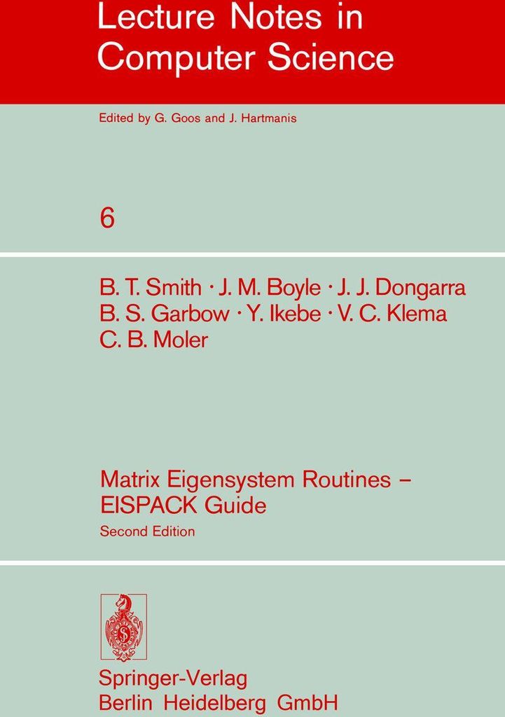 Matrix Eigensystem Routines - EISPACK Guide