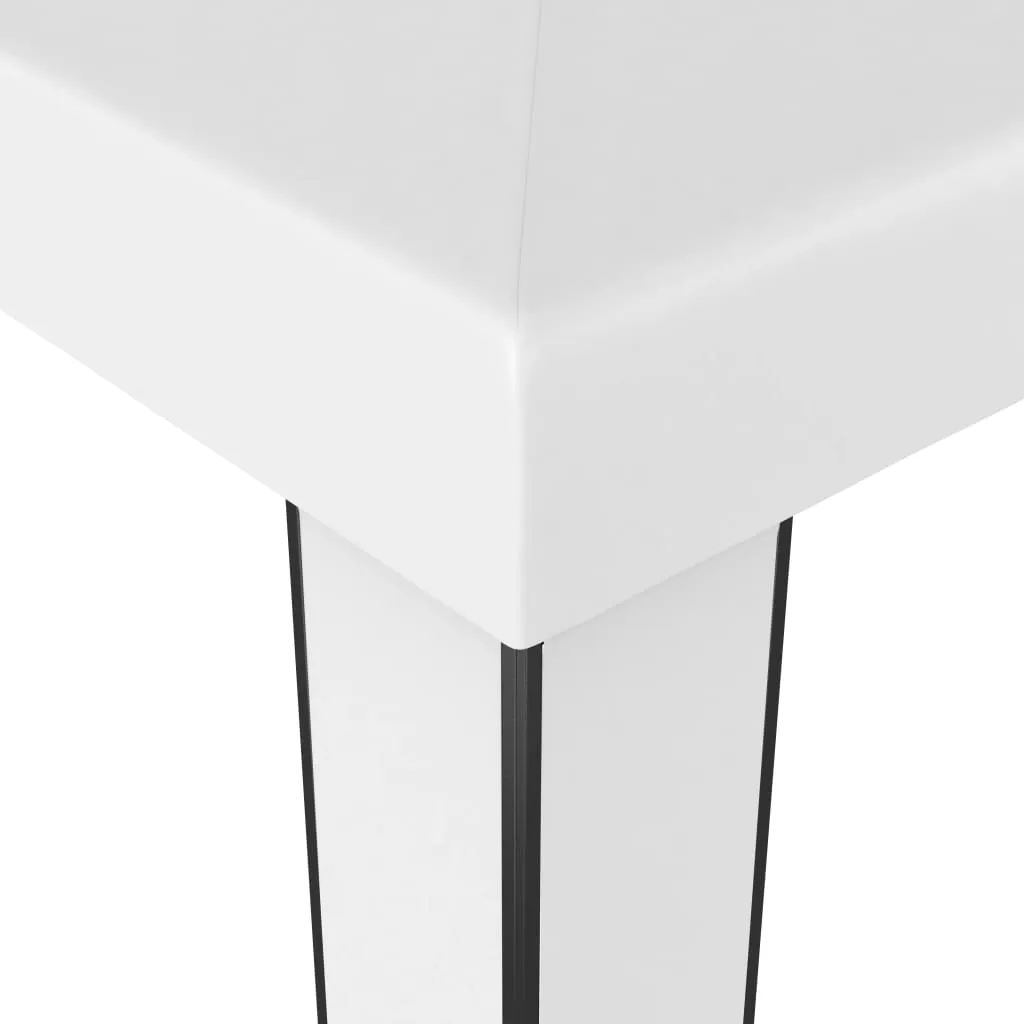 Pavillon 3x3 m blanc avec double toit ventilé contre la chaleur en été