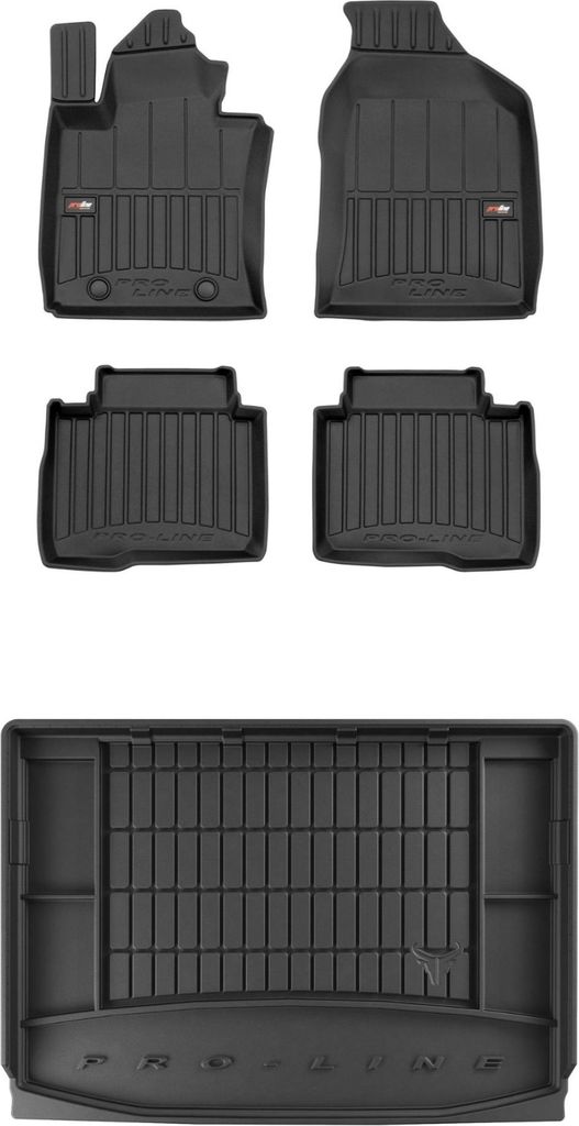FROGUM Gummimatten Auto Fußmatten + Kofferraummatte für SsangYong Korando IV