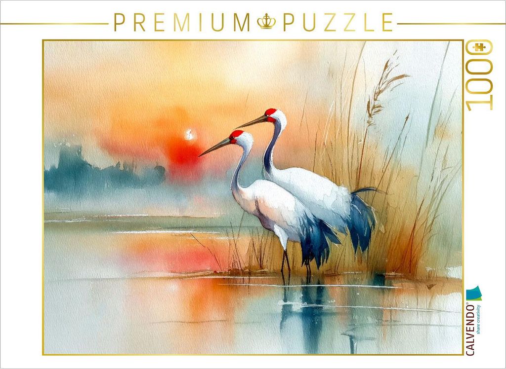 CALVENDO Puzzle Zweisamkeit in der Morgensonne | 1000 Teile Lege-Größe 64x48cm Foto-Puzzle für glückliche Stunden