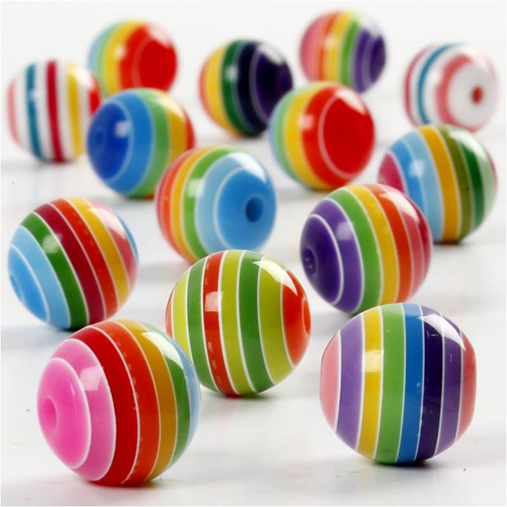 Creativ Company CC Harzperlen rund 12 mm Multi Mix 50 Stück Produktbild 