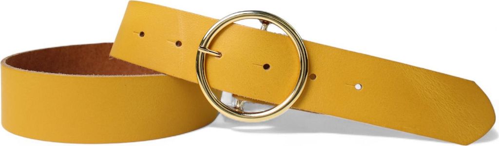 FRONHOFER Damen Ledergürtel 4 cm runde vergoldete Gürtelschnalle, echt Leder