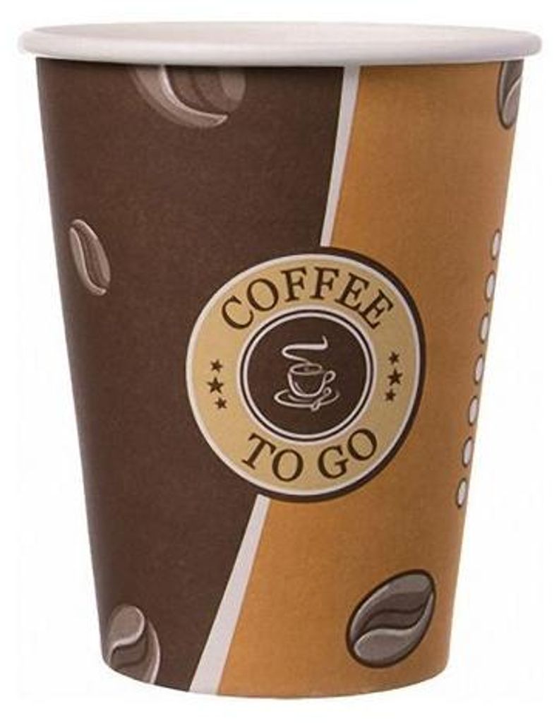50x Kaffeebecher Topline "Coffee to go" Pappe beschichtet Produktbild 