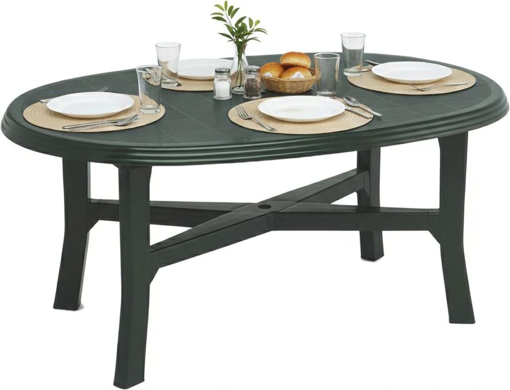 Simmsville - Gartentisch 165x110x72h cm Grün, 6 Plätze  Produktbild 