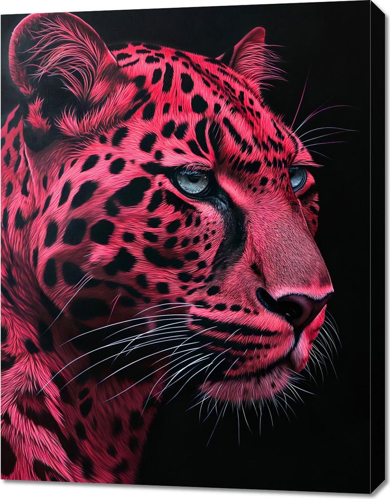 Bild 70x90cm Scharlachroter Jaguar