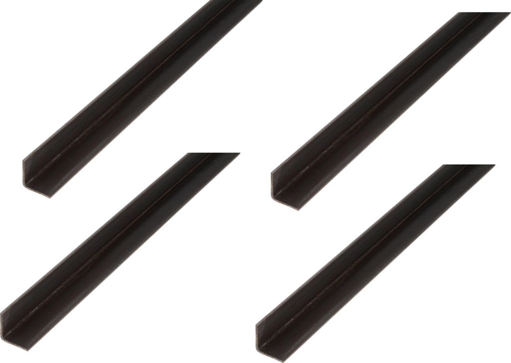 Alberts 4 x Winkelprofil, Stahl roh, 30 x 30 x 3 mm, Länge 1 m