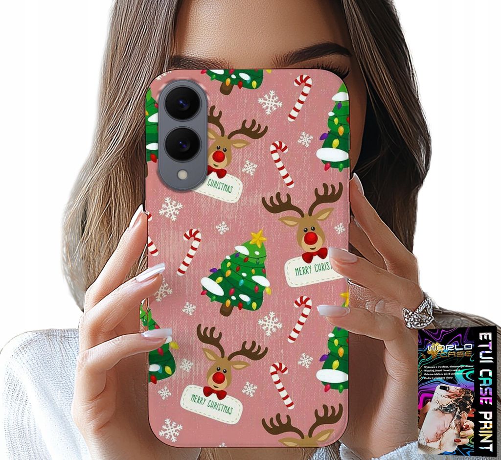 Gehäuse Für Samsung Galaxy S25 Edge - Weihnachten Rentier Weihnachtsbäume Zuckerrohr Designs