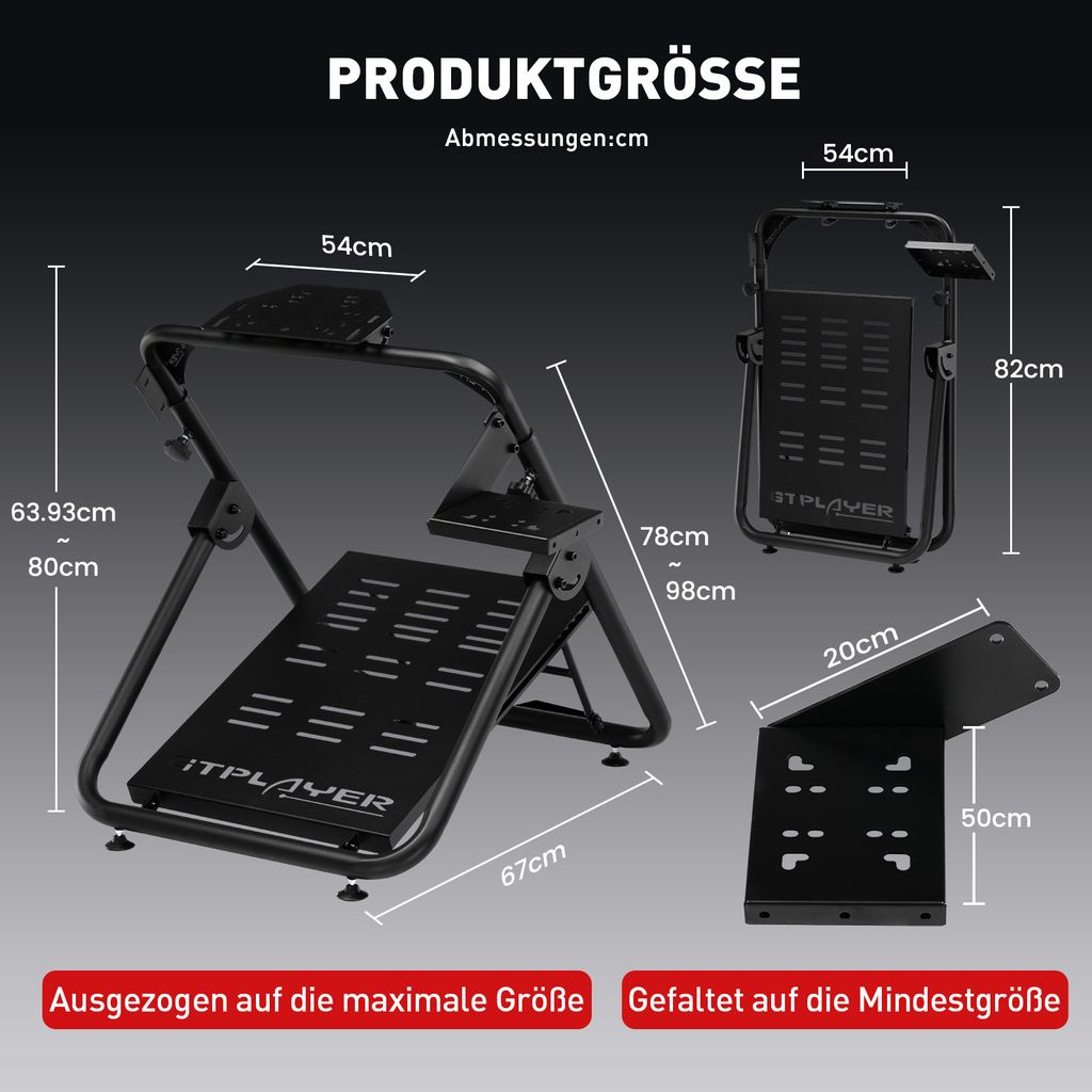 Support De Volant Simulateur de Conduite RS6 Racing Simulator Cab