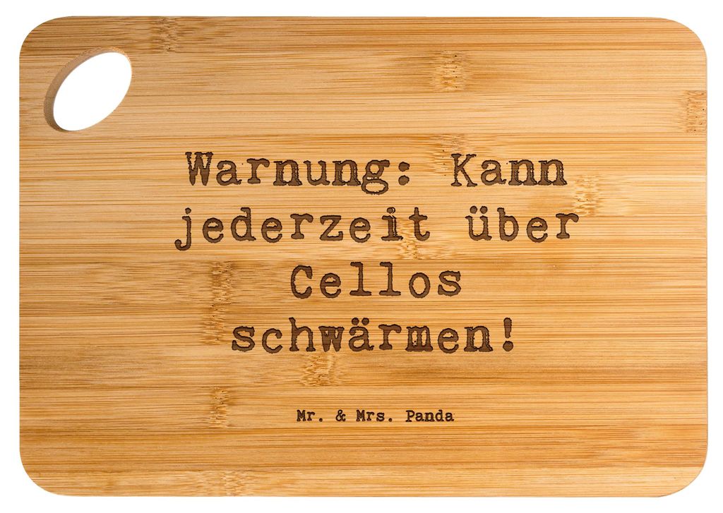 Mr. & Mrs. Panda Holzbrettchen Spruch Cello Schwärmerei - Transparent - Geschenk, Musikinstrument, Orchester, Moderne Musik, klassische, Brett, In...