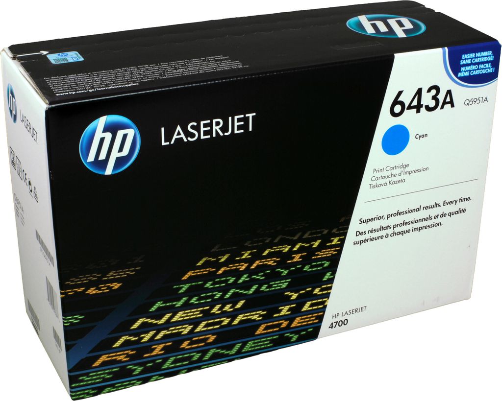 HP 643A Cyan Original LaserJet Tonerkartusche, 10000 Produktbild 