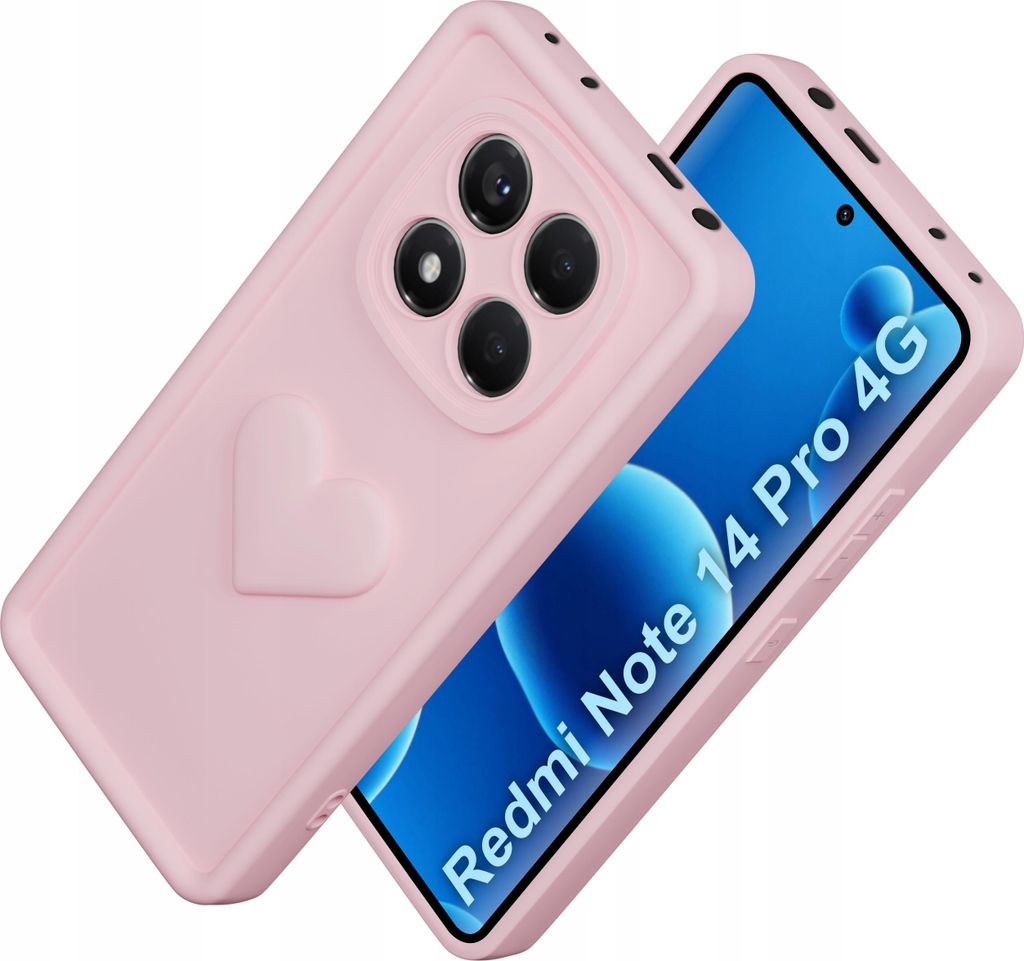 Etui für Xiaomi Redmi Note 14 Pro 4G Silikon MATT Herz