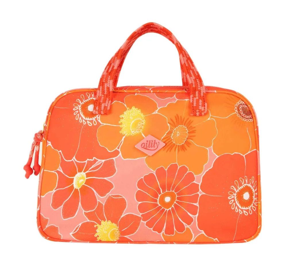 Oilily Celia Cosmetic Bag - Petit sac à main cosmétique rose fleuri
