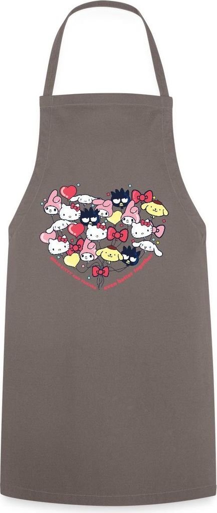 Spreadshirt Hello Kitty And Friends Ballons Kochschürze, One size, Grau