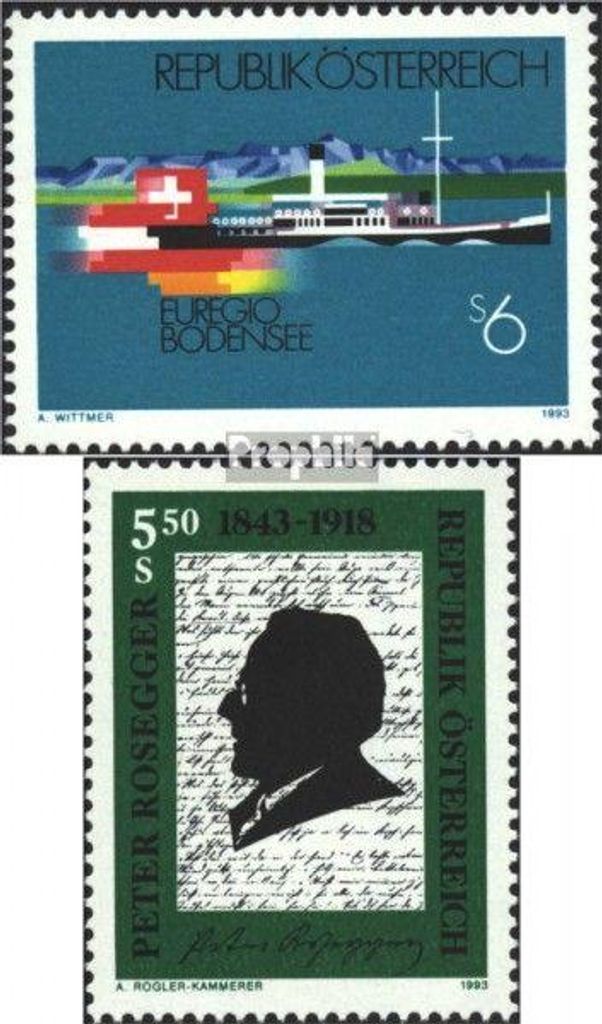 Briefmarken Österreich 1993 Mi 2096,2098 (kompl.Ausgaben) Produktbild 
