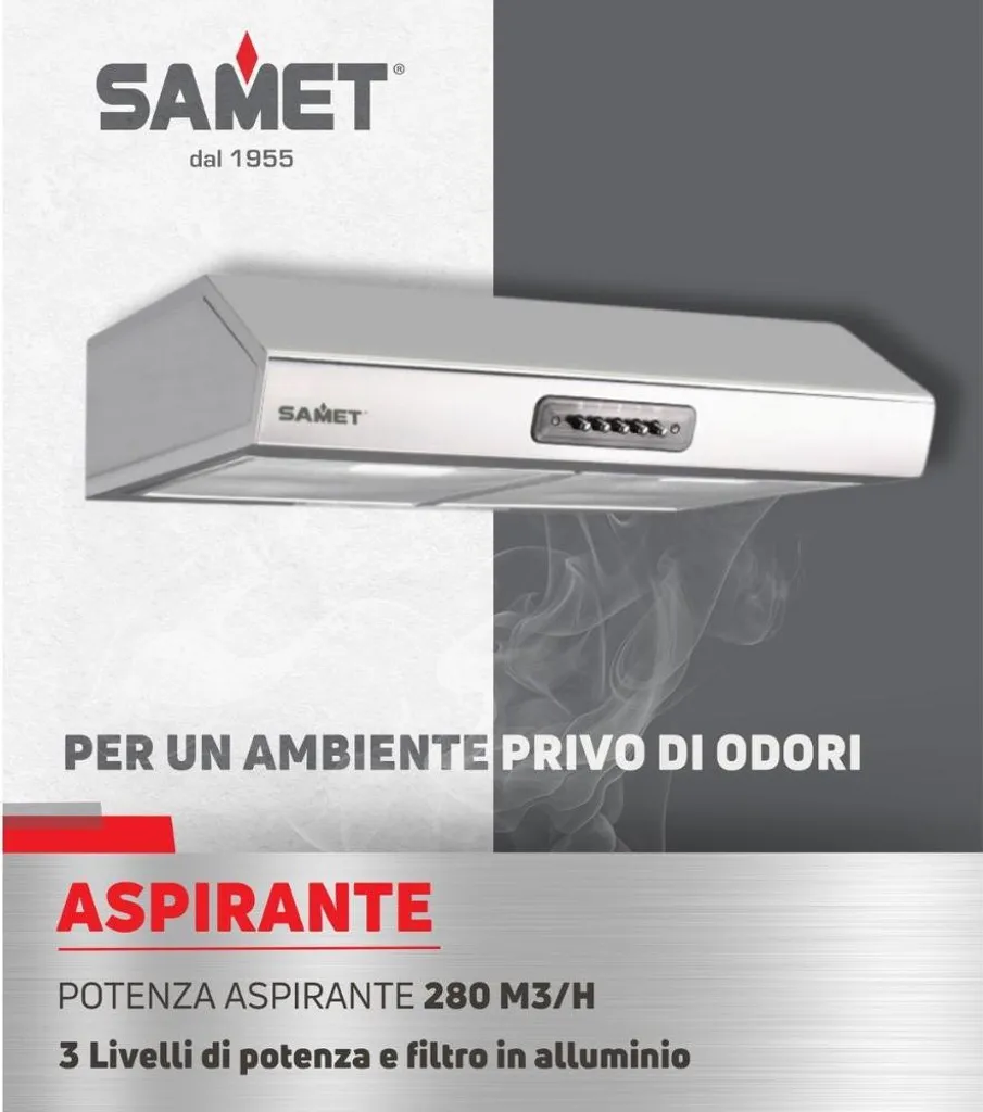 Cappa Tornado60 Samet Inox - Elimina Odori e Vapori con Stile - 5