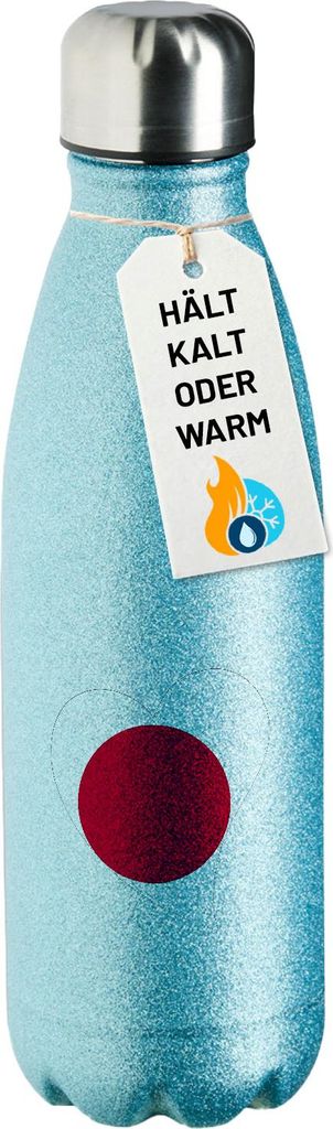 Huuraa Trinkflasche Japan Flagge Herz 500ml Blue Edelstahl Wasserflasche Trinkflasche Geschenkidee
