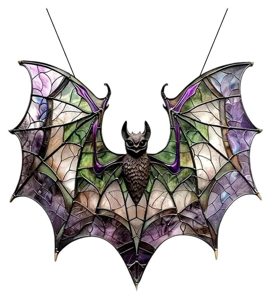 Halloween Deko Fledermaus, Gothic Deko für Fenster und Außenbereich, 1 Stück, 20 cm Breite