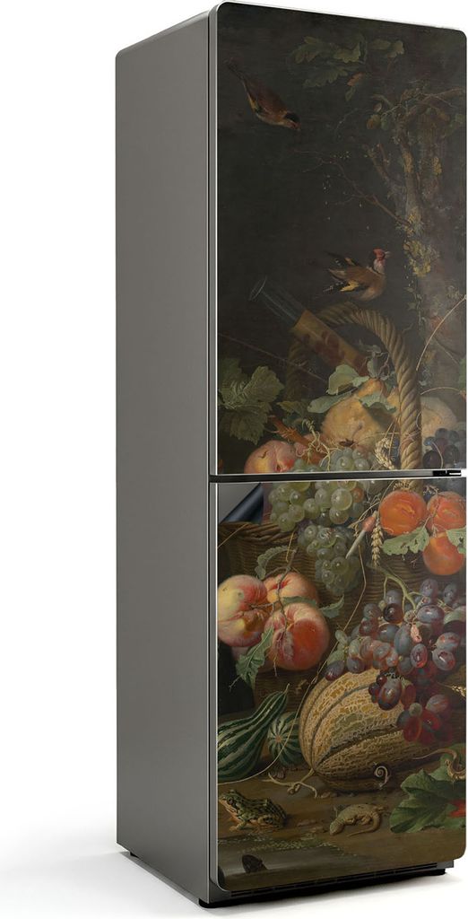 Stillleben-Ölgemälde – Magnetische Kühlschrank Abdeckung – Dekorfolie magnetisch Küche – Kühlschrank Magnet Deko – selbstklebende Magn...
