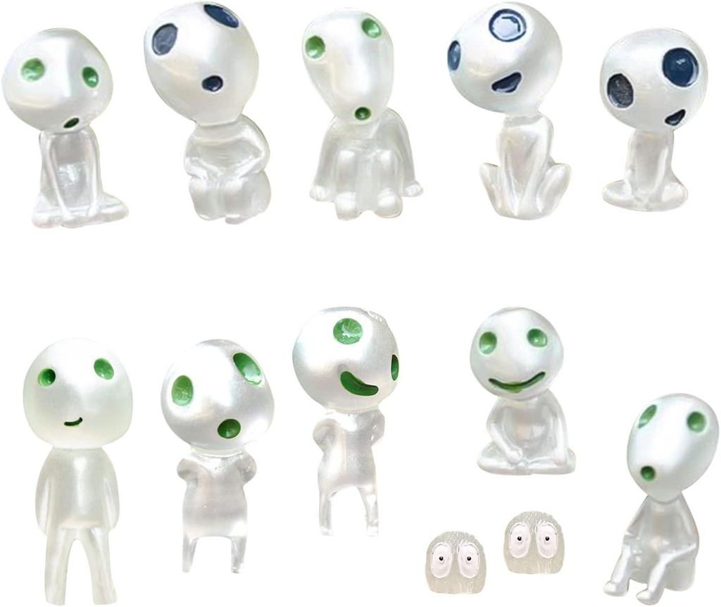 Set mit 10 leuchtenden Baumelfen, 2 leuchtenden Staubelfen, einem leuchtenden Geist, Miniatur-Gartenaccessoires, Mini-Gartendekoration, für Topfpf...