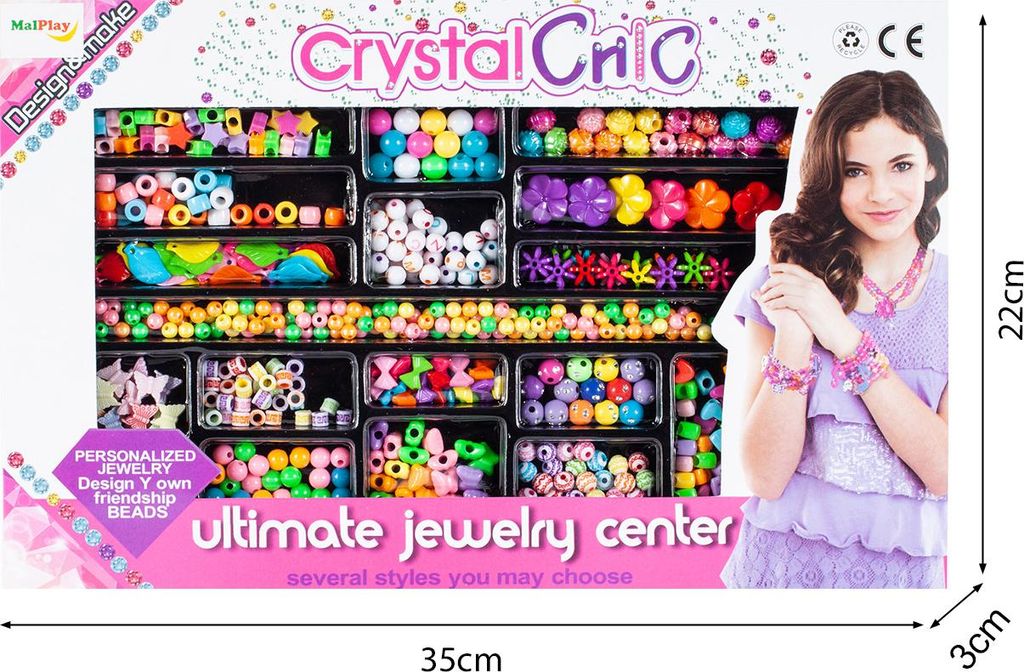 Malplay Crystal Chick Schmuckherstellungsset Bugelperlen Armbänder für Kreative Mädchen Mach Es Selbs ab 5 Jahren Geschenk