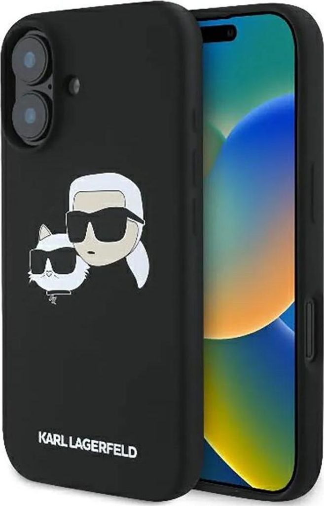 Karl Lagerfeld iPhone 16 Back cover case - Magsafe SIL double - Black