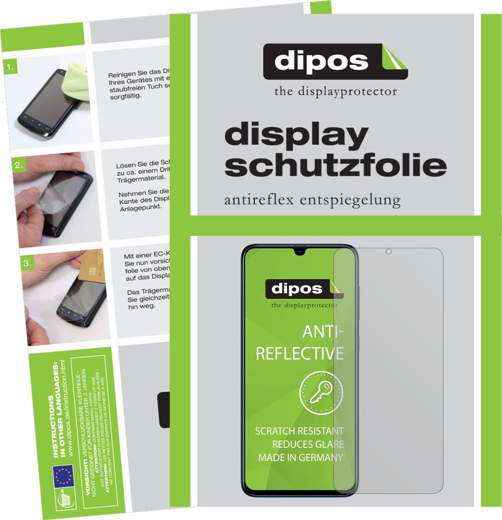 5x Schutzfolie für Samsung Galaxy A70s matt Displayschutzfolie Folie Display Schutz dipos