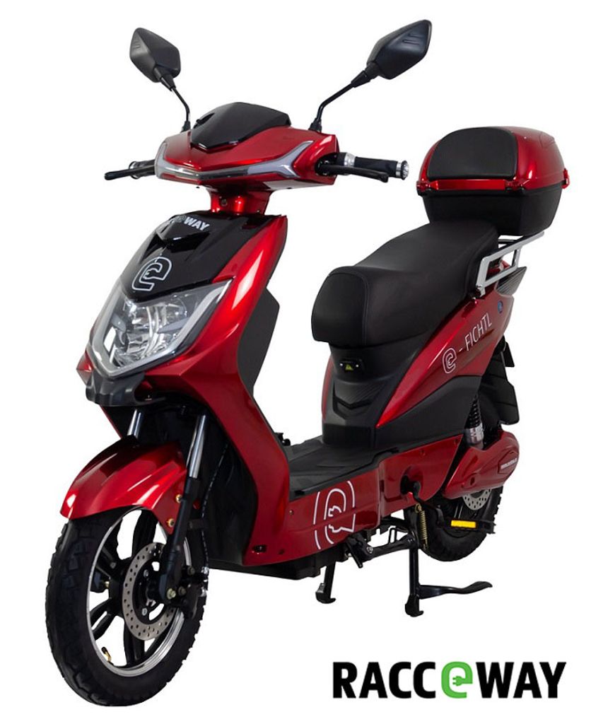 Elektroskútr RACCEWAY® E-FICHTL®, červený-lesklý s baterií Obrázek produktu 