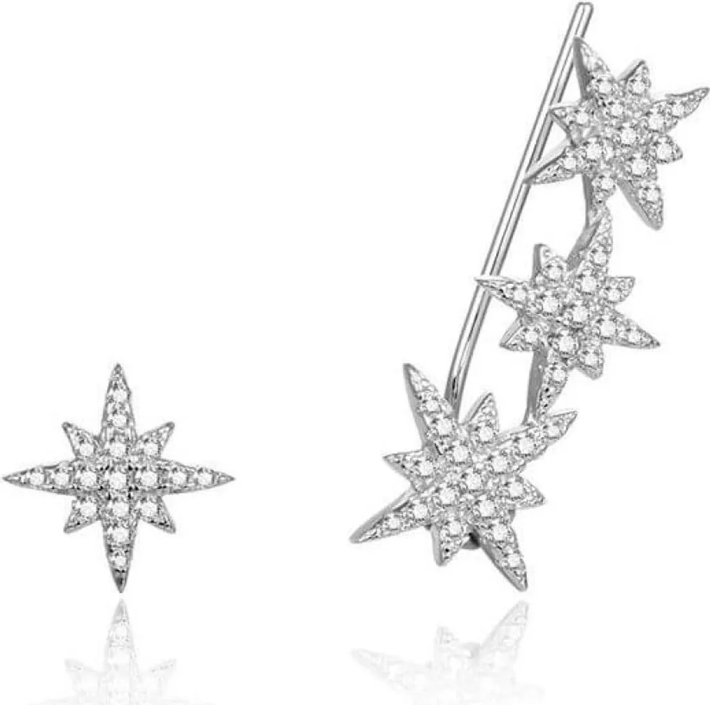 Orecchini Stelle Argento 925 Regalo Donna AGUPV1984 Zirconi Prezzo