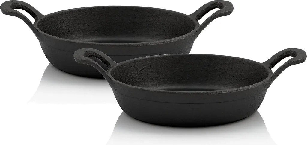 Set 2 Padelle in Ghisa BBQ-Toro Ø 20 cm - Ghisa Pre-stagionata per BBQ