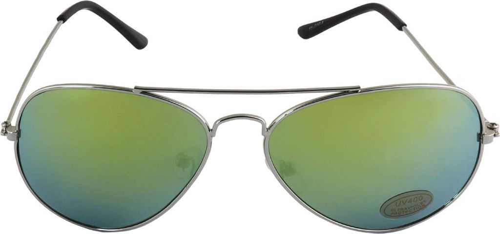 Pilotenbrille - Sonnenbrille - M - gold verspiegelt