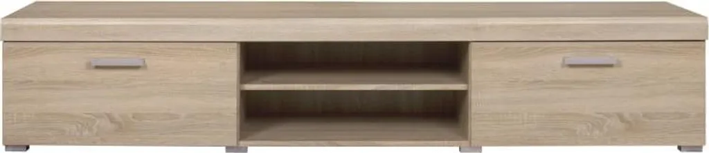 Armoire Damis RTV : Meuble TV Design Industriel en Bois et Métal Noir