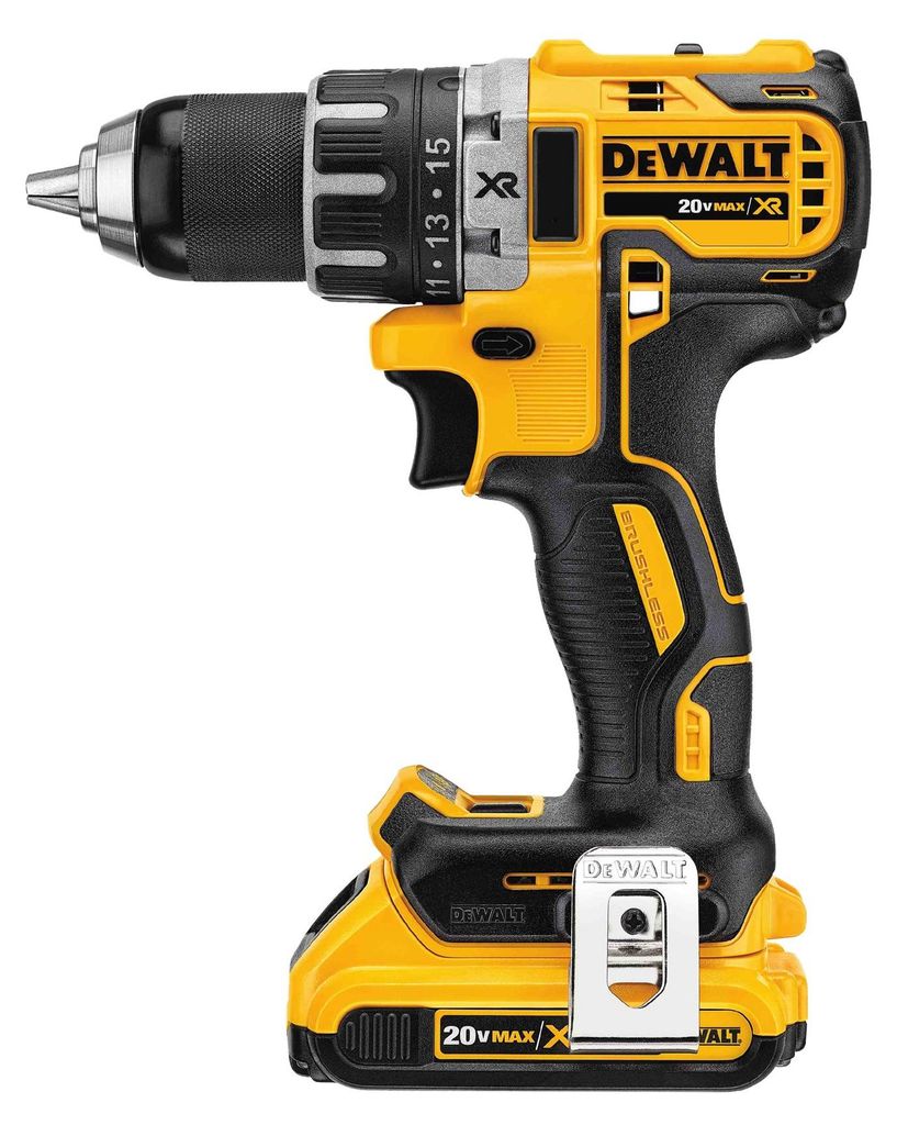 DeWALT DCD791D2-QW, Wiertarka pistoletowa, Zamek centralny, Zdjęcie produktu 