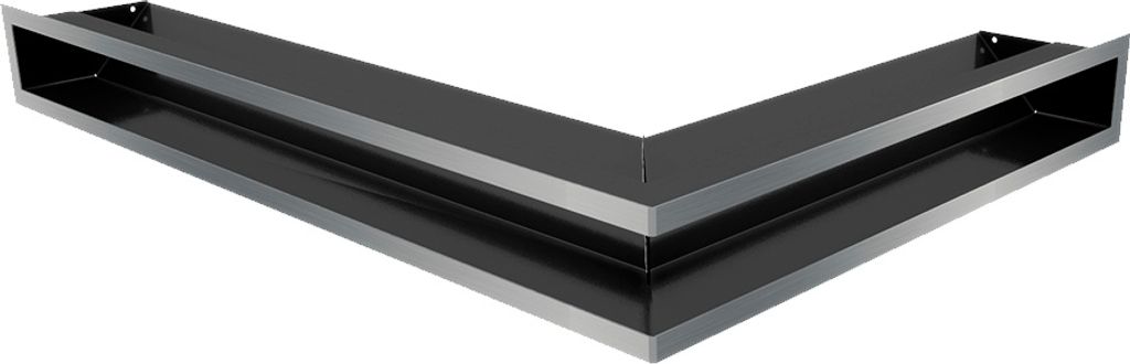 Eck-Lüftungsgitter LUFT links 76,6x54,7x9 Edelstahl
