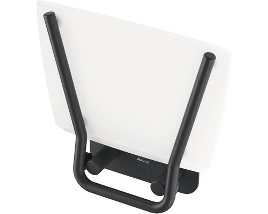 Ravak Ovo B II - Duschsitz Opal/Black, 360x360 mm, Schwarz/Weiß durchsichtig B8F0000060