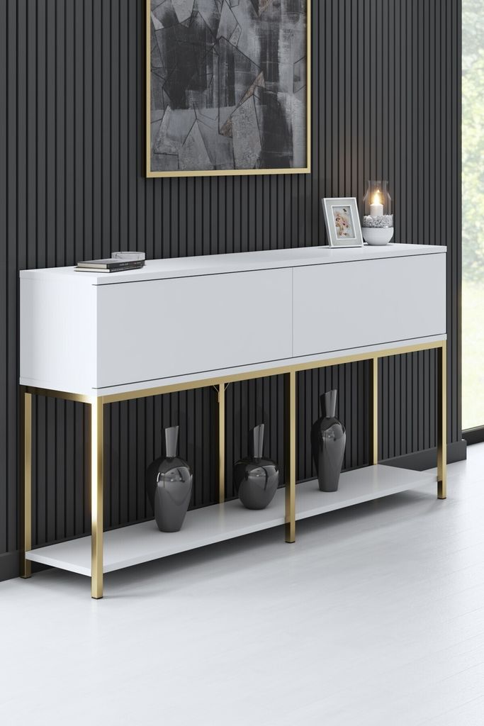 Skye Decor, Lord - White, Gold, meubles de salon, blanc, Image du produit 