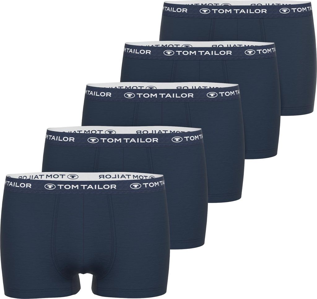 TOM TAILOR Boxershorts Herren 5er Pack Unterhosen – Herrenunterwäsche Gr. S - 3XL (blau) Größe: 5