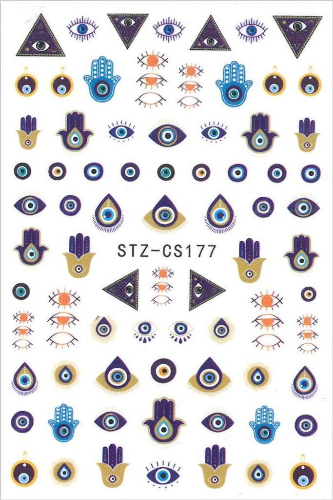 Nagelsticker dünn selbstklebend geometrisch STZ-CS177