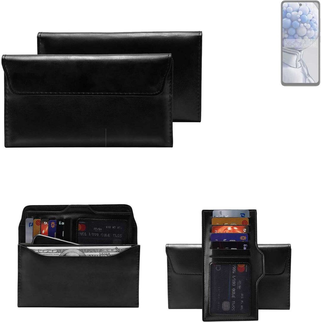 K-S-Trade Handy Hülle kompatibel mit HMD Pulse+ Schutz Hülle Tasche Schutz Case Handytasche Kunstleder schwarz, 1x