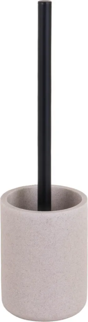 Aménagez vos WC avec la brosse SAND beige - Manche noir 10 x 40 cm