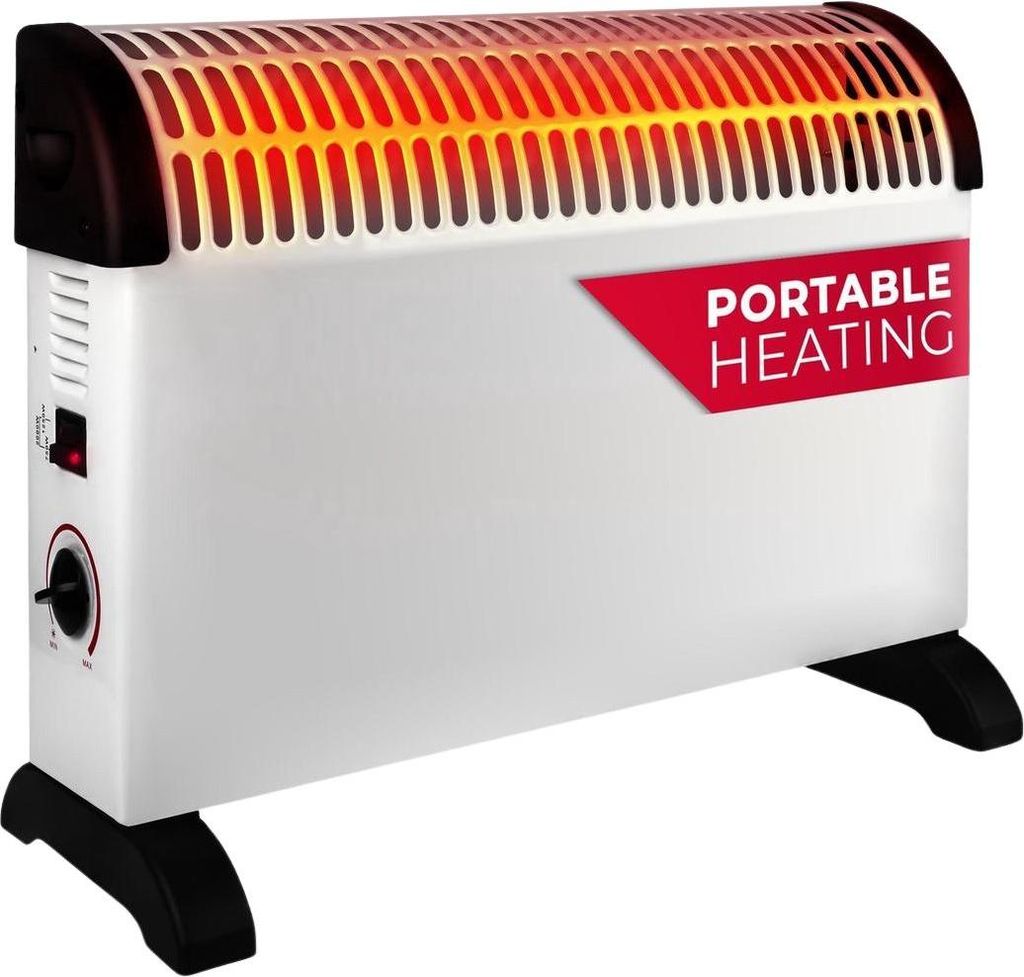 alpina Konvektor Heizlüfter 1500W – Elektrischer Heizkörper Freistehend – Heizstrahler mit Einstellbarem Thermostat – Elektroheizung für I...