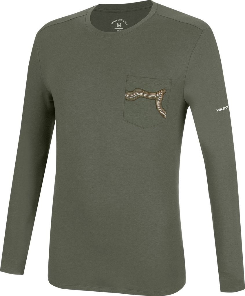 Session Langarm Shirt Herren, S, 5270, greenspit, Wild Country