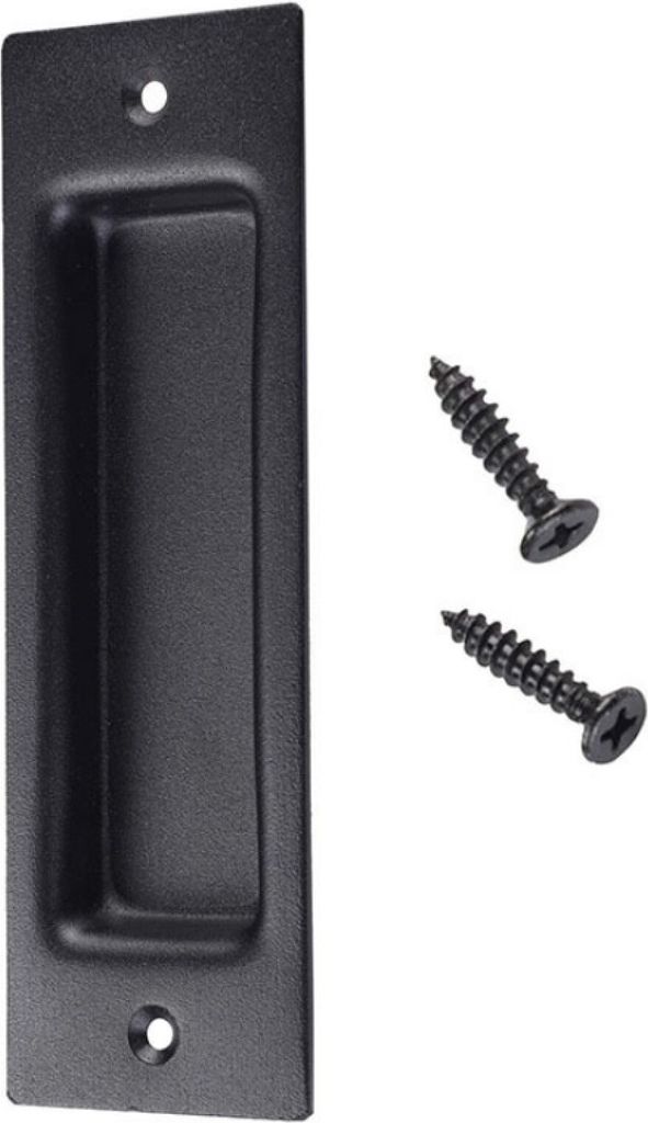 2er Set - Schiebetürmuschel [schwarz-matt] - Muschelgriff Produktbild 5