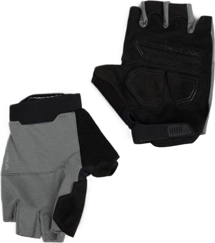 Endura Loop Mitt Radhandschuh L, Grau - Kurzfingerhandschuh mit Gelpolster, atmungsaktiv, Klettverschluss, Silikonprint