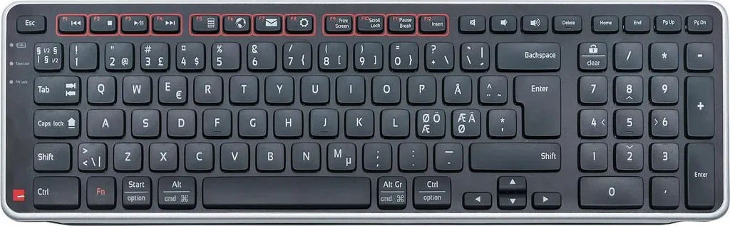 Clavier sans Fil Contour Balance Tastatur Ergonomique Nordic Noir Retail