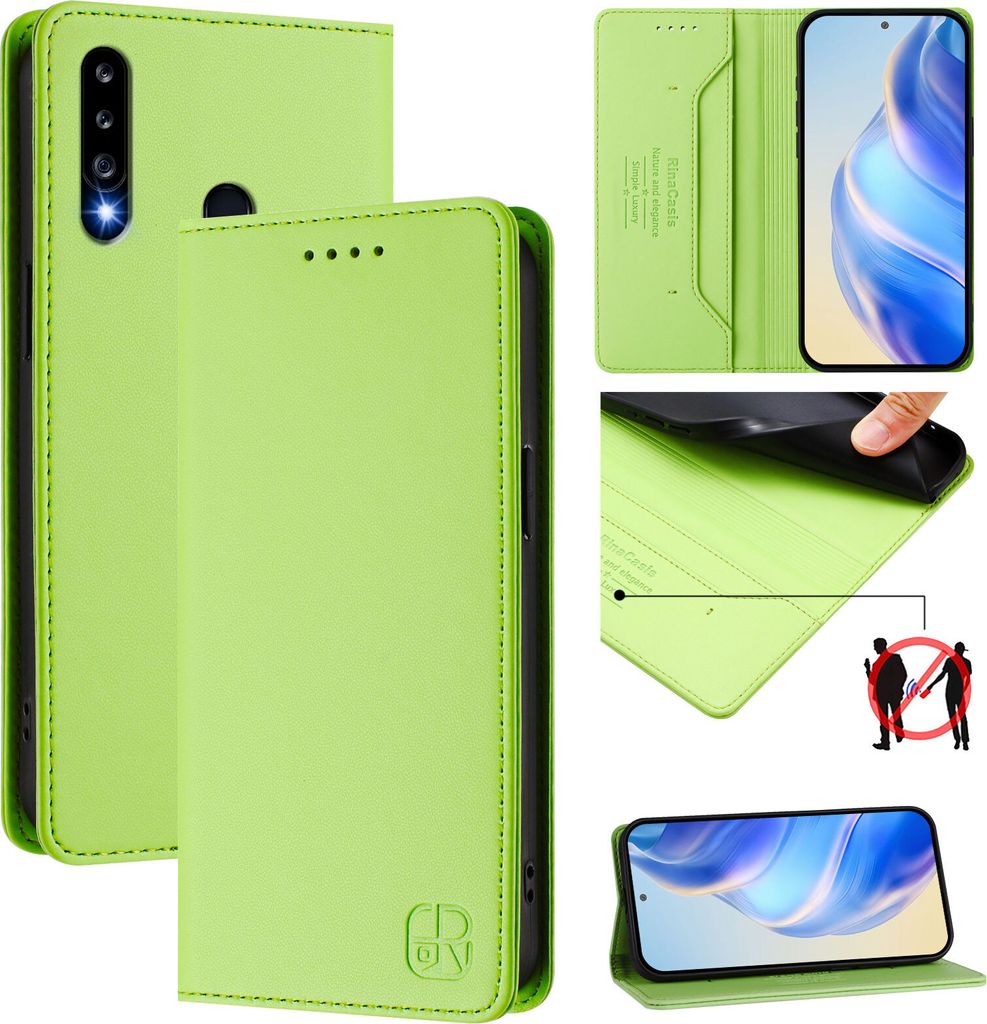 Lederhülle für Samsung Galaxy A20S Hülle Flip Brieftasche Produktbild 