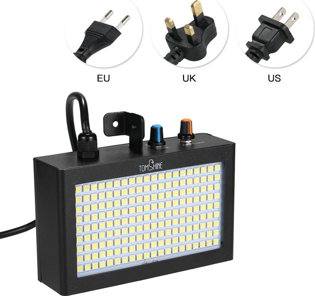 Tomshine 180 LEDs Strobe Flash Light Lampe Portable Auto Running Sound Control Activated Speed Adjustable for Stage Disco DJ Show Home Party Ktv We...